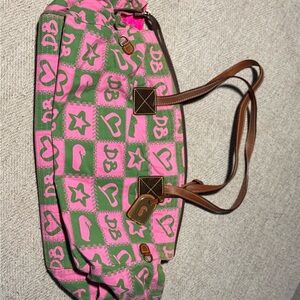 Dooney & Bourke Pink and Green Duffel Bag
